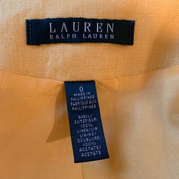NEW Ralph Lauren Canary Yellow Linen Blazer - Picture 14 of 14